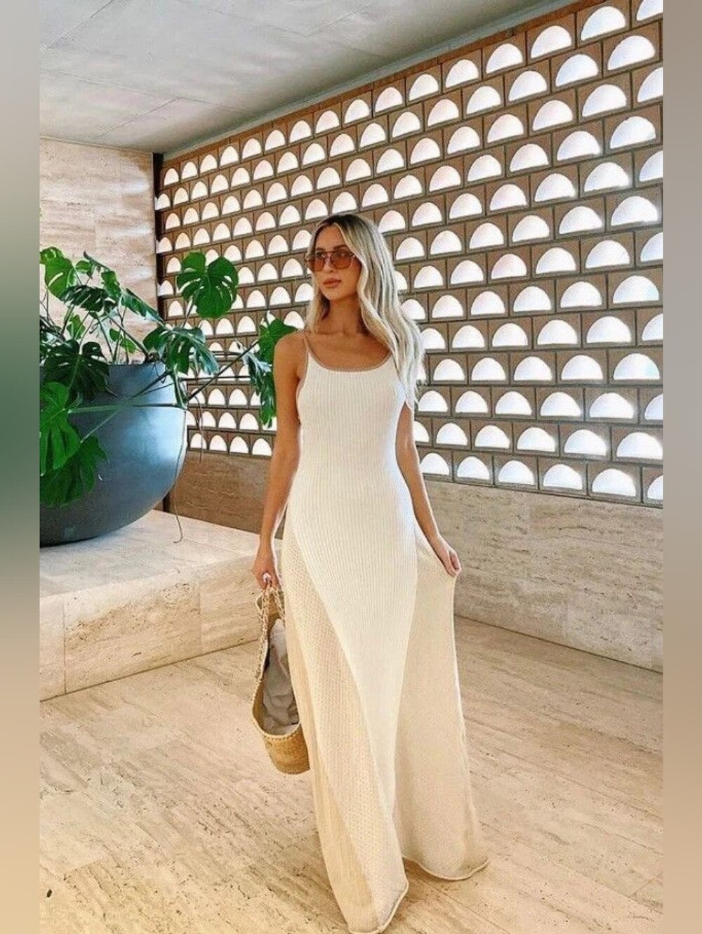 VRG GRL Vacay Mood Knit Maxi Dress Au Size 8/ US Size 4